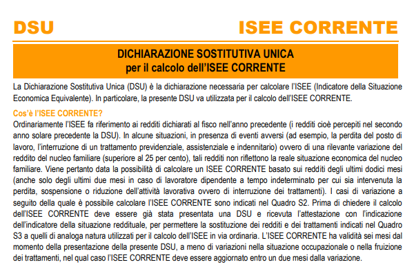 ISEE Corrente novità