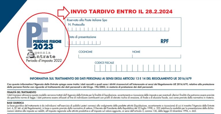 Invio tardivo dei Modelli Redditi entro il 28 febbraio 2024